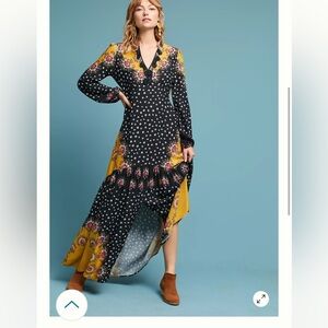 FARM Rio Floral-Blocked maxi boho dress, size US S